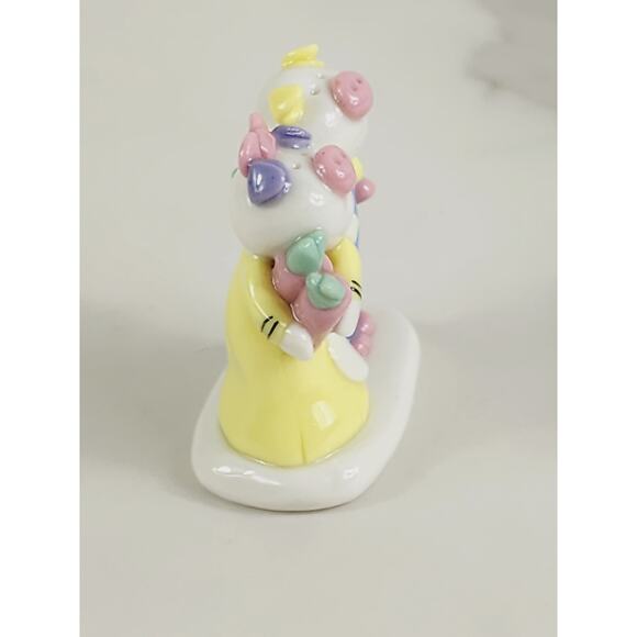 Mini Pig Piglet Piggy Cute Couple w/ Carrots 1 1/2" Pottery Figurine 90s Vintage - Picture 9 of 13